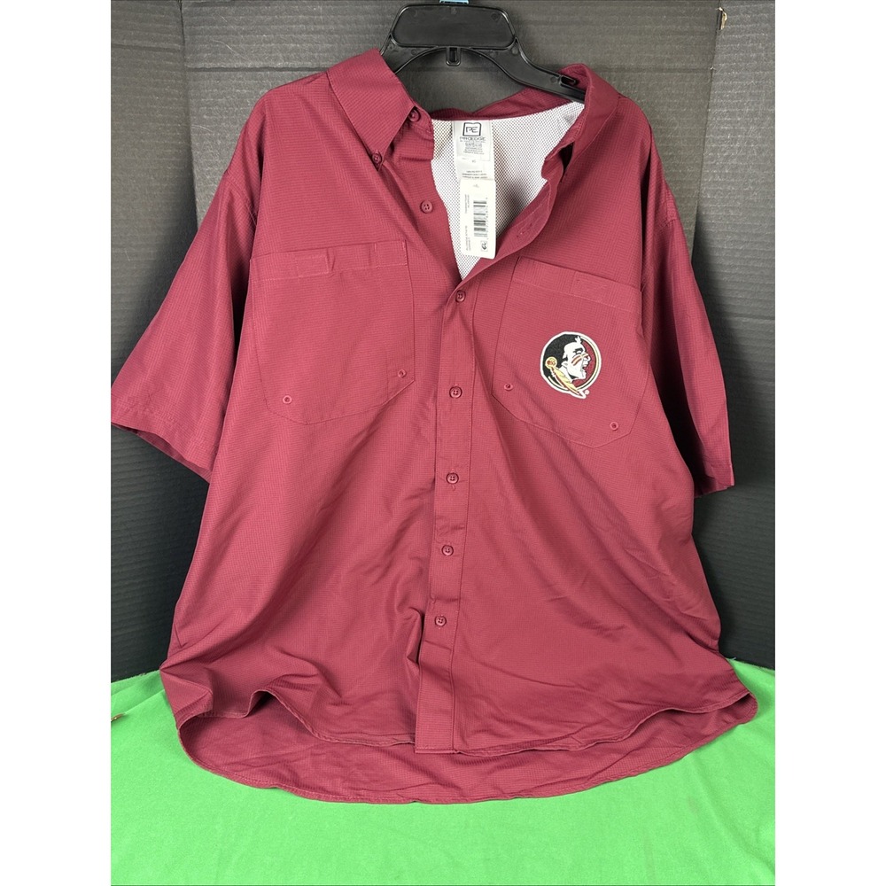 Knights Apparel NCAA Florida State Seminoles Short Sleeve River Shirt XL Garnet